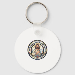Porte-clés Chemise Humoristique Corvées de Lessive Jésus Grap