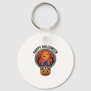 Porte-clés Chemise vintage Bulldog Sorcière Citrouille Joyeux