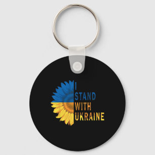 Porte-clés Chemises Drapeau Ukraine Tournesol Je Suis Avec L'