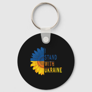 Porte-clés Chemises drapeau ukrainien tournesol Je suis avec 