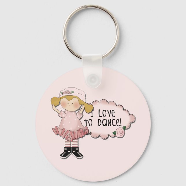 Porte-clés Chemises et cadeaux Blond Girl Dancer (Recto)