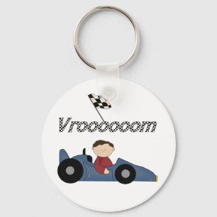 Porte-clés Chemises et cadeaux Blue Race Car