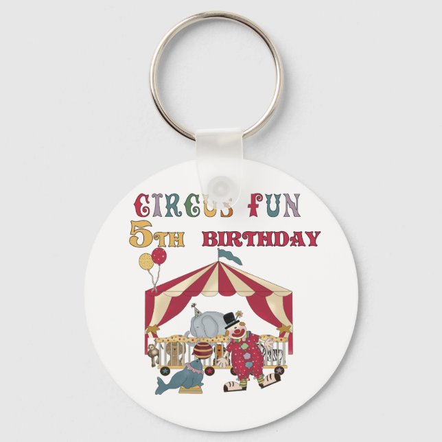 Porte-clés Chemises et cadeaux Circus 5th Birthday (Recto)