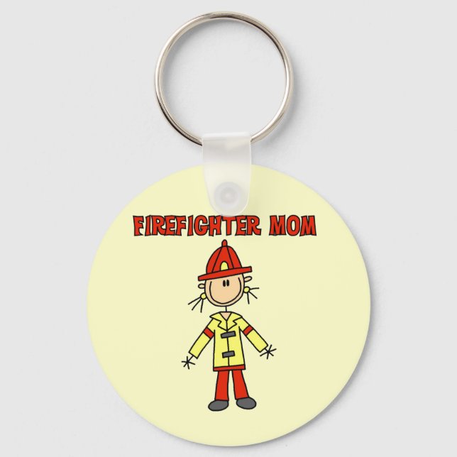 Porte-clés Chemises et cadeaux pour maman pompier (Recto)