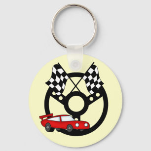 Porte-clés Chemises et cadeaux Red Race Car