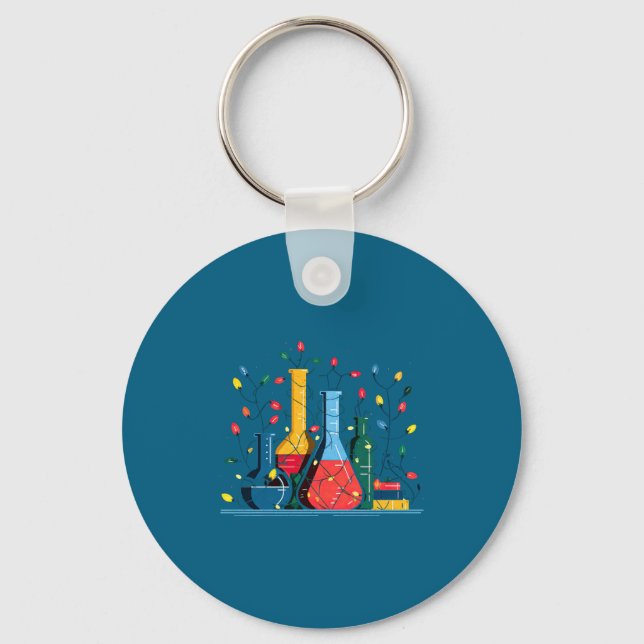 Porte-clés Chemistry Christmas Lights Lover Chemist Science L (Recto)