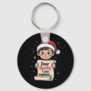 Porte-clés Cher Père Noël Je Peux Expliquer Drôle Mauvaise Li