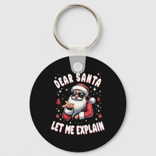 Porte-clés Cher Père Noël Laissez-moi expliquer Noël Pajama F