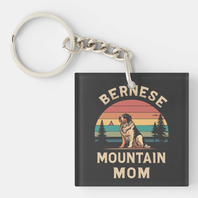 Porte-clés Chercher ton amour : Bernese Mountain Dog Maman (Devant)