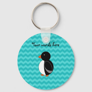 Porte-clés Cherons turquoise de pingouins mignons