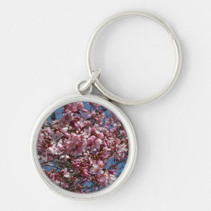Porte-clés Cherry Blossoms et Blue Sky Spring Floral