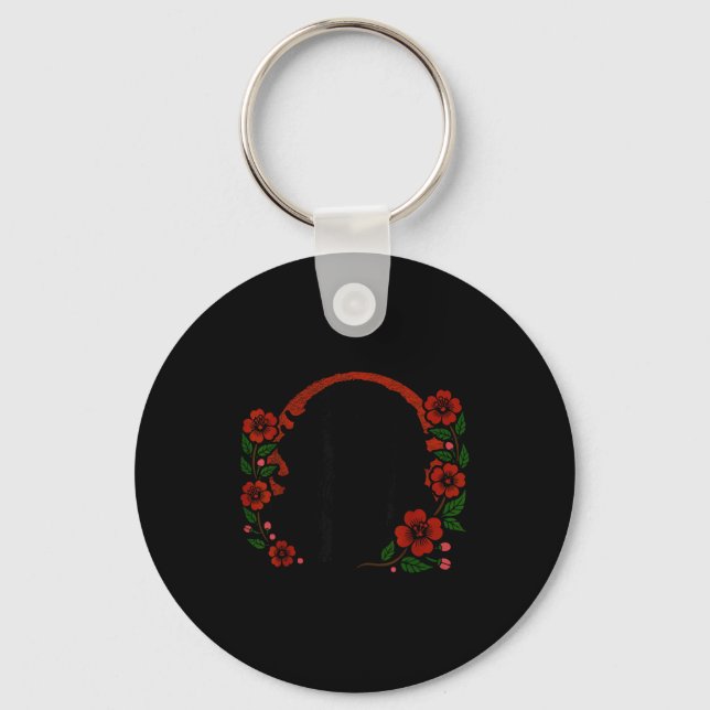 Porte-clés Cherry Pekingese Blossoms Floral Dog Japanese Smil (Recto)