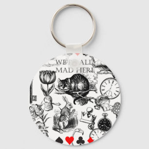 Porte-clés Cheshire Chat classique alice au merveilleux fou