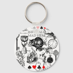Porte-clés Cheshire Chat classique alice au merveilleux fou