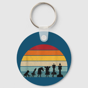 Porte-clés Chess Evolution Cadeau Vintage Rétro Pour Un Échec