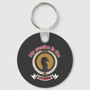Porte-clés Chess Knight Laurel Crown Passion Stratégie T-shir