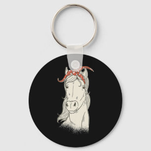 Porte-clés Cheval Amoureux Équitation Cheval Cheval Fille Et