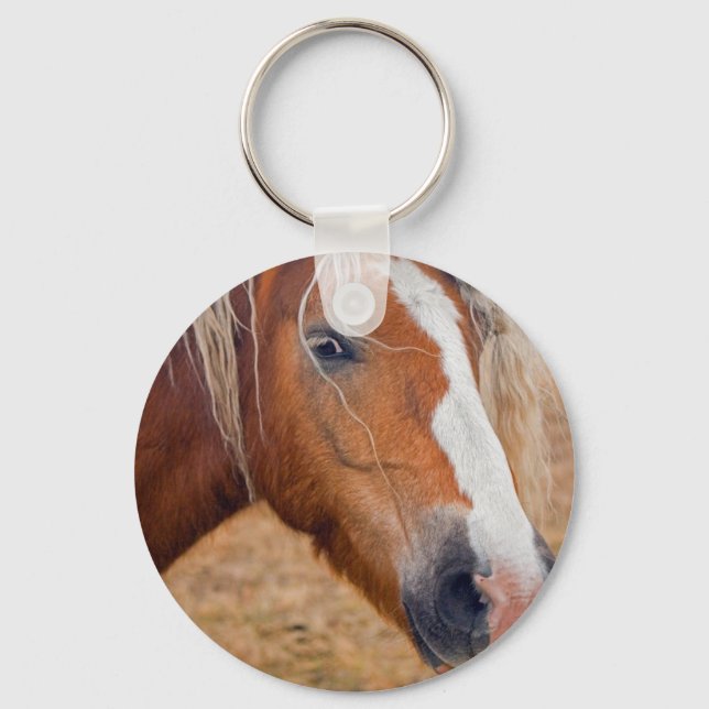 Porte-clés Cheval blond (Recto)
