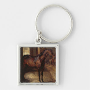 Porte-clés Cheval de baie foncé dans l'écurie