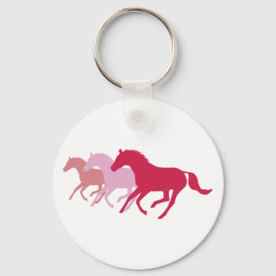 Porte-clés Cheval de course (rouge)
