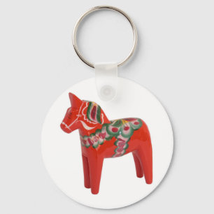 Porte-clés Cheval de Dala suédois Scandinave
