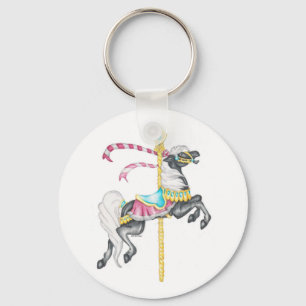 Porte-clés Cheval de manège noir