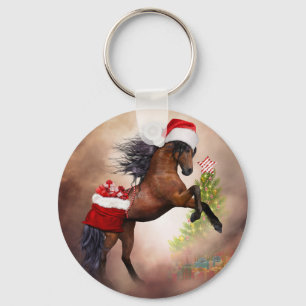 Porte-clés Cheval de Noël