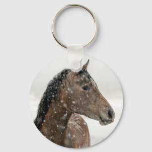 Porte-clés Cheval en hiver