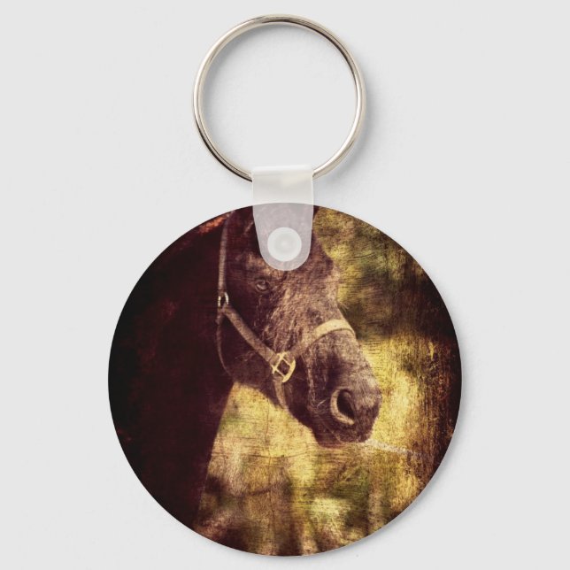 Porte-clés Cheval friésien (Recto)
