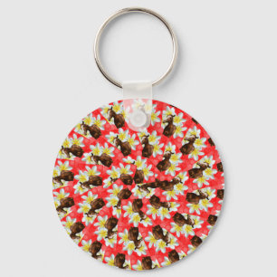 Porte-clés Chevaux Circulaires Et Design Frangipani,