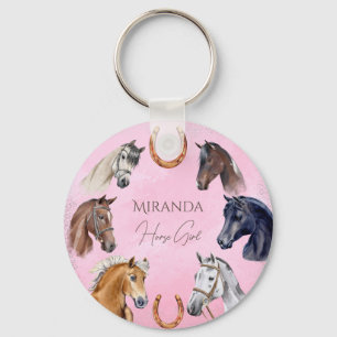 Porte-clés Chevaux équestre élégante fête d'anniversaire fave