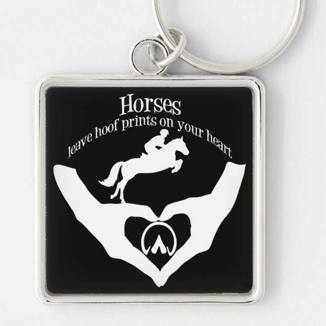 Porte-clés Chevaux Laisser des empreintes de Hoof sur votre c (Devant)