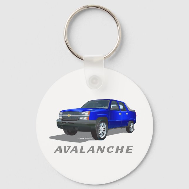 Porte-clés Chevrolet Avalanche Blue (Recto)