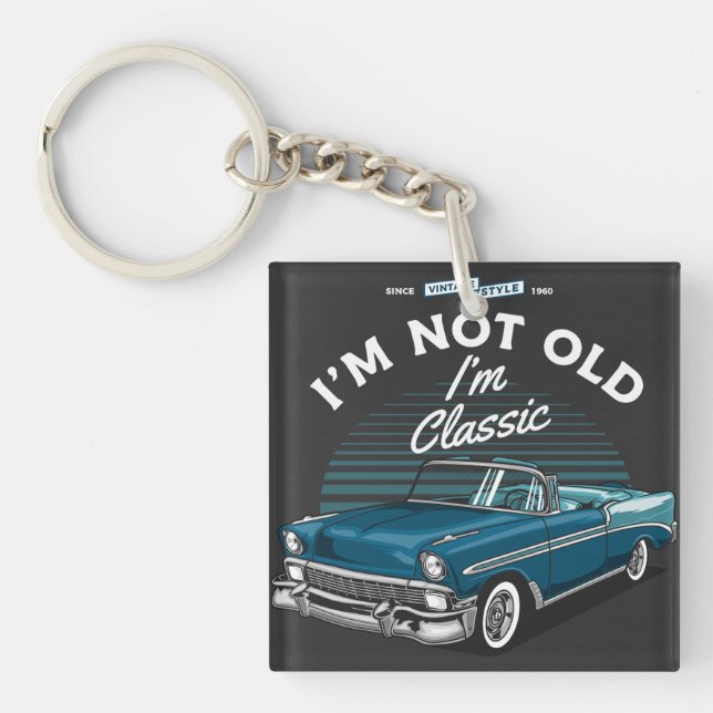 PORTE-CLÉS CHEVY DE VOITURE CLASSIQUE BEL AIR CONVERTIBLE 195 (Devant)