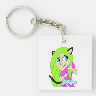 Porte-clés chibi catgirl