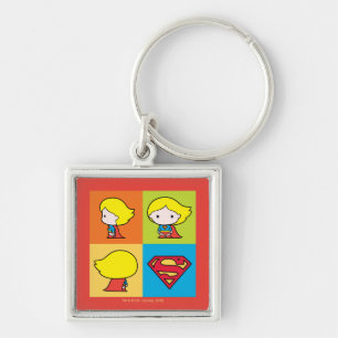 Porte-clés Chibi Supergirl retournement de caractère