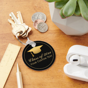 Porte-clés Chic Gold Foil Classe de 20XX