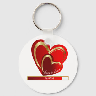 Porte-clés Chic Love Chargement Red Hearts Mariage personnali