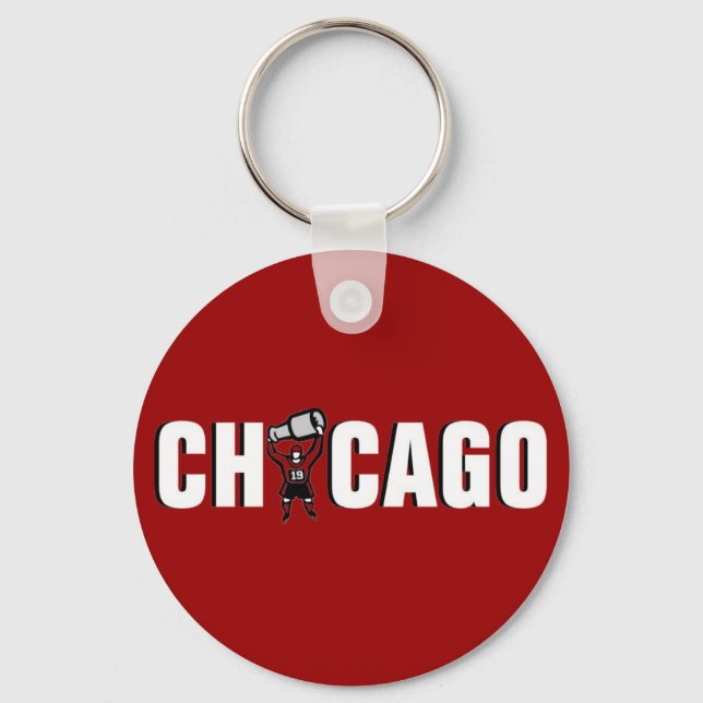 Porte-clés Chicago Blackhawks : Champions de la Coupe Stanley (Recto)