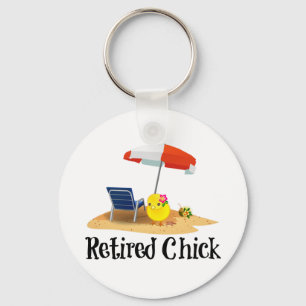 Porte-clés Chick à la retraite sur la plage