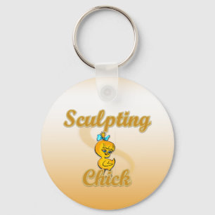 Porte-clés Chick sculpté