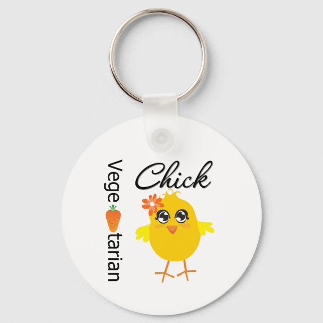 Porte-clés Chick végétarien (Recto)