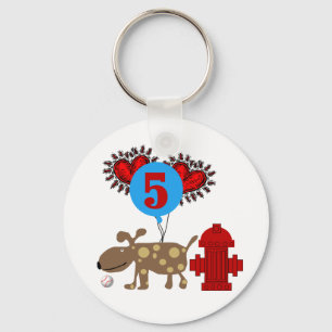 Porte-clés Chien 5e anniversaire tshirts et cadeaux