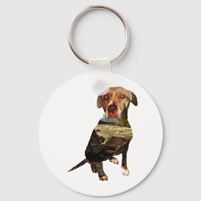 Porte-clés chien à double exposition (Recto)