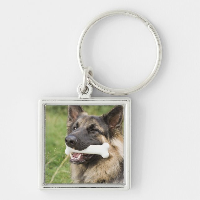 Porte-clés Chien avec l'os (Devant)
