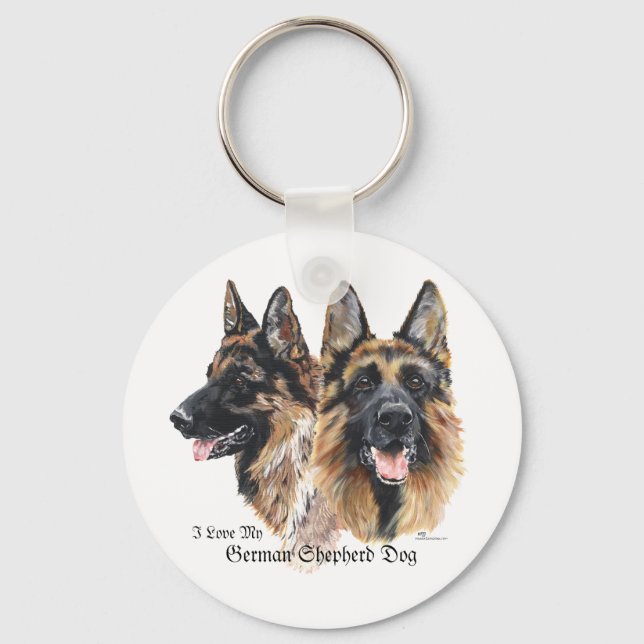Porte-clés Chien berger allemand (Recto)