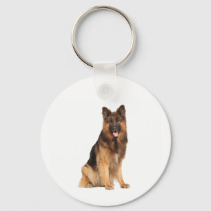 Porte-clés chien berger allemand, envelopper droit design,