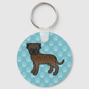 Porte-clés Chien Bullmastiff Brun Tigre Mignon