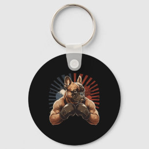 Porte-clés Chien-chien français Kickboxing Martial Art Boxing