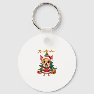 Porte-clés Chien Chihuahua Joyeux Noël